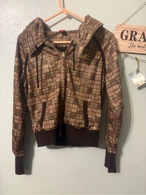 Vintage Y2K Chocolate Plaid Apple Bottoms - Women